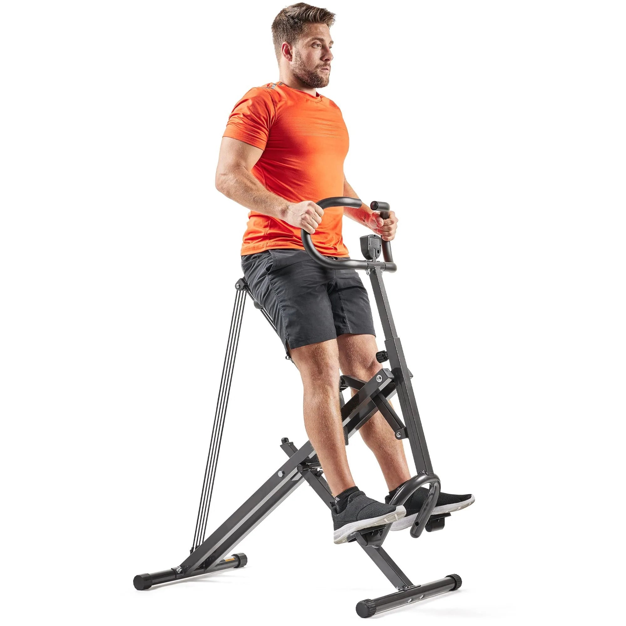 Heavy Duty Assisted Squat Machine with 300 LB Max Weight Capacity, Adjustable Resistance and Thick Padded Seat