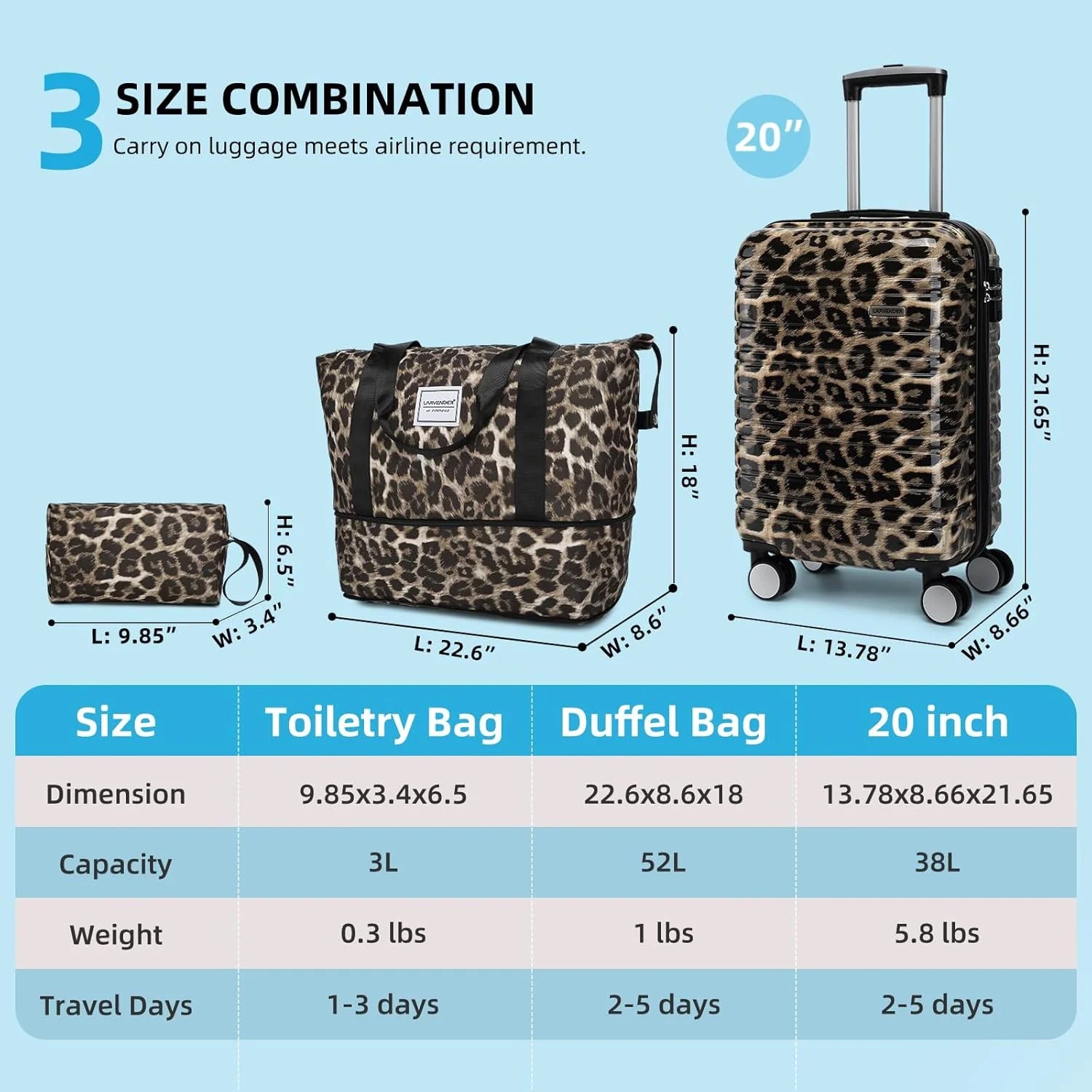 6-piece luggage set, expandable hardshell suitcase set with spinner wheels, lightweight rolling luggage set